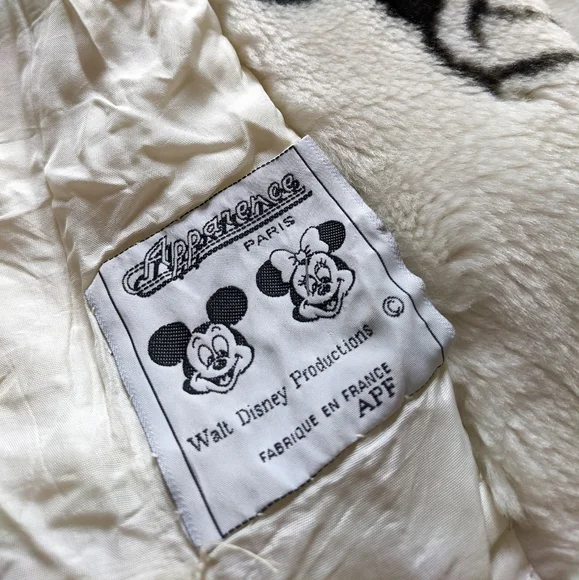 VERY RARE Kid's Vintage 1992 Disney Apparence Mickey & Minnie Faux Fur Coat - Picture 6 of 15